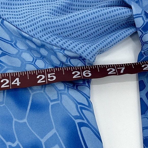 Huk Shirt Mens XXL Blue‎ Kryptex Long Sleeve Crew Neck Performance Fishing - Picture 12 of 12